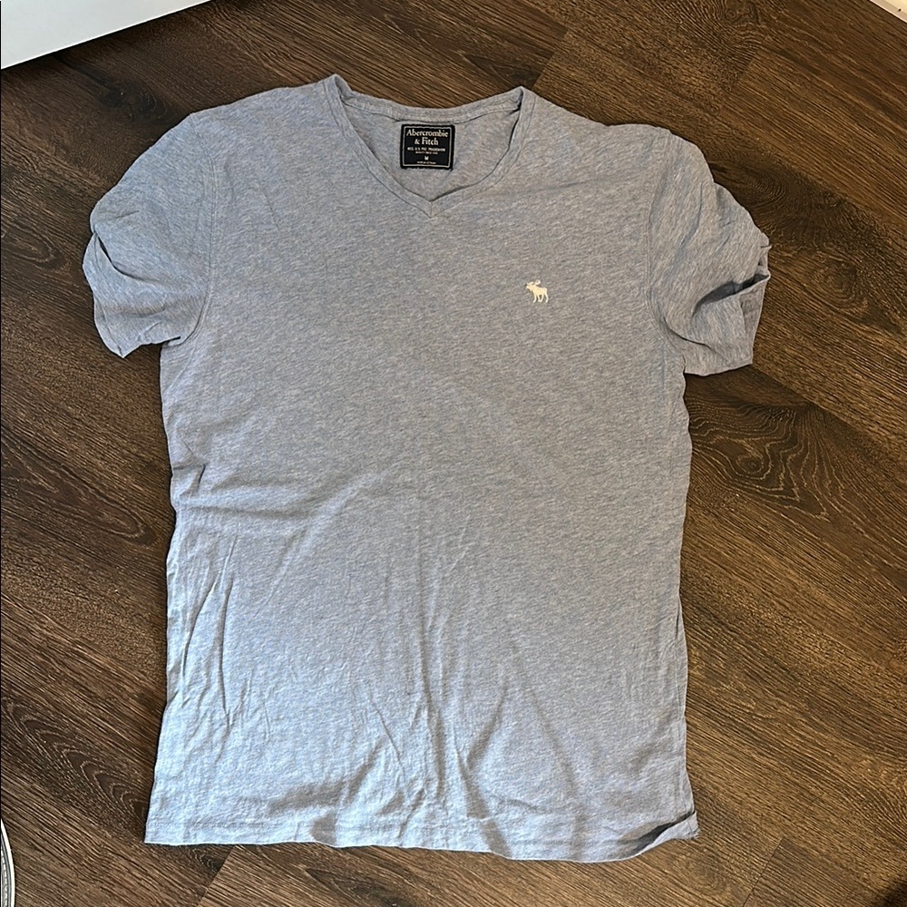 Abercrombie & Fitch Light Blue V-Neck Tee